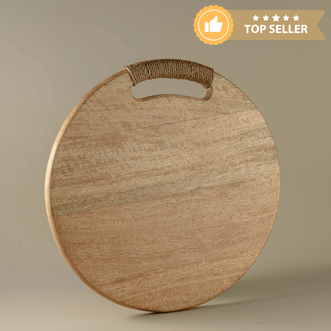 Vyaas - Round platter/chopping board with rope detailing