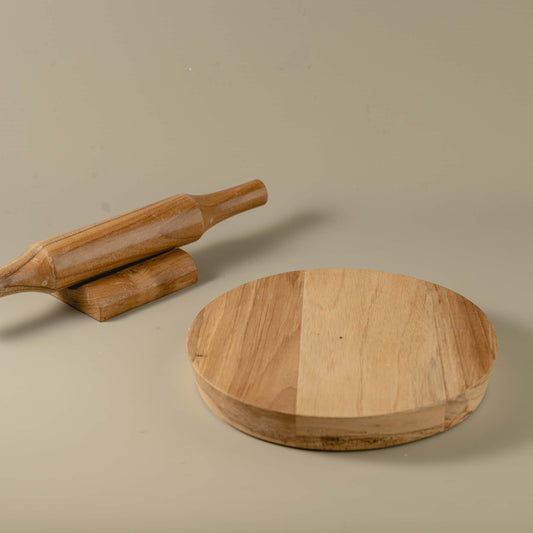 Varya - Wooden chakla belan with holder