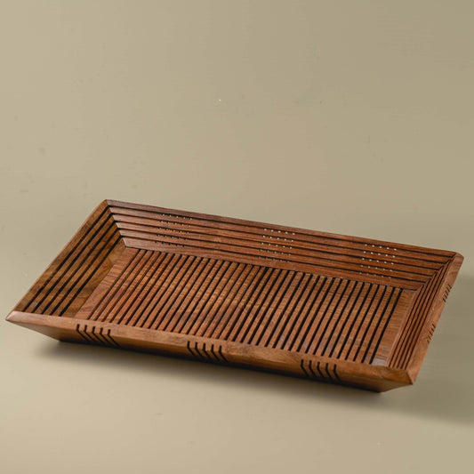 Jaali - Wooden mesh style serving tray