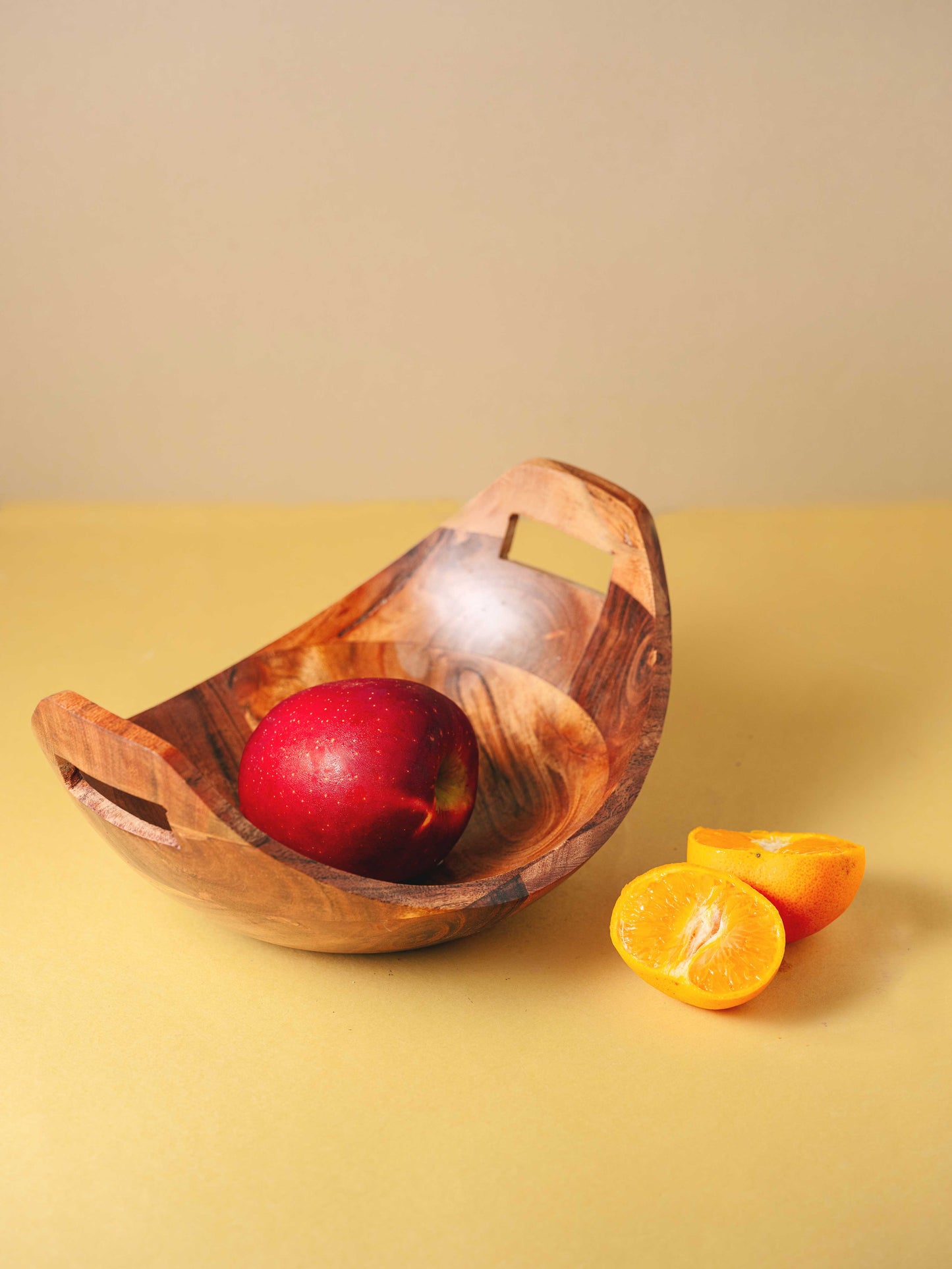 Kashti - Boat shaped wooden fruit bowl