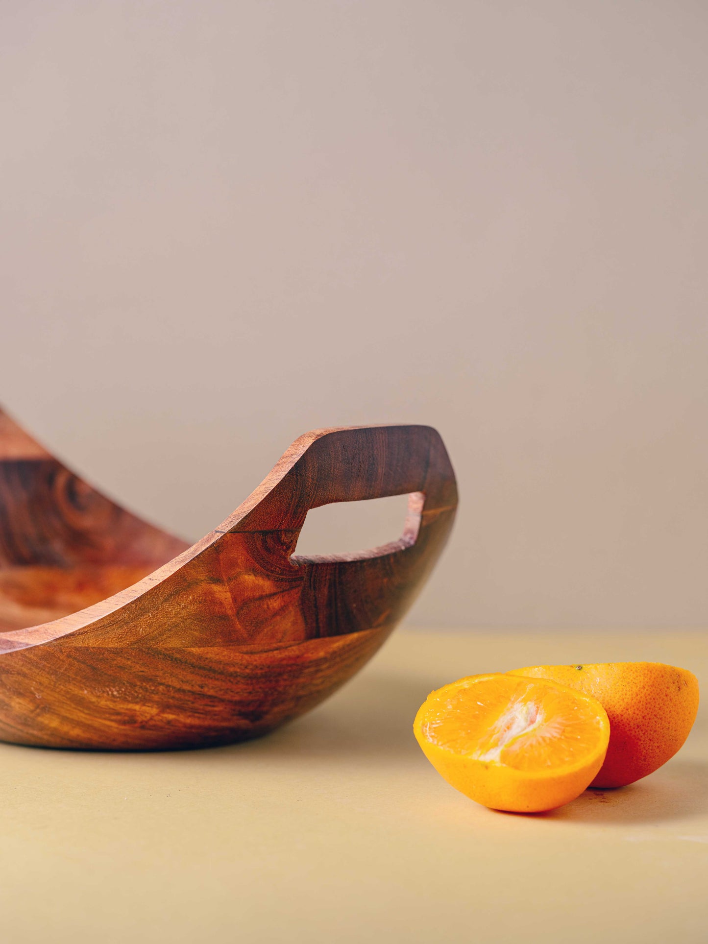 Kashti - Boat shaped wooden fruit bowl