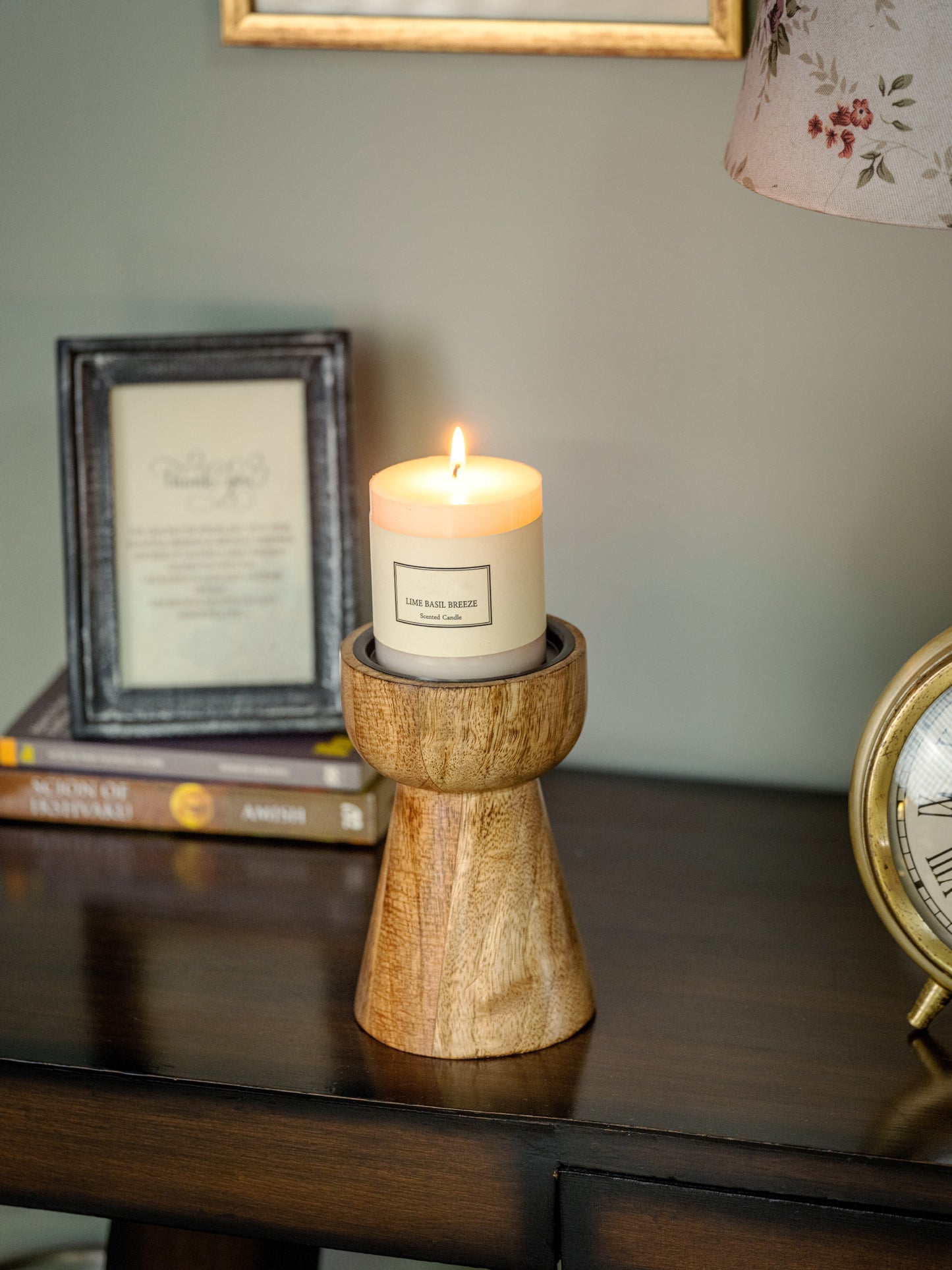 Deevan - Tapered wooden candle holder