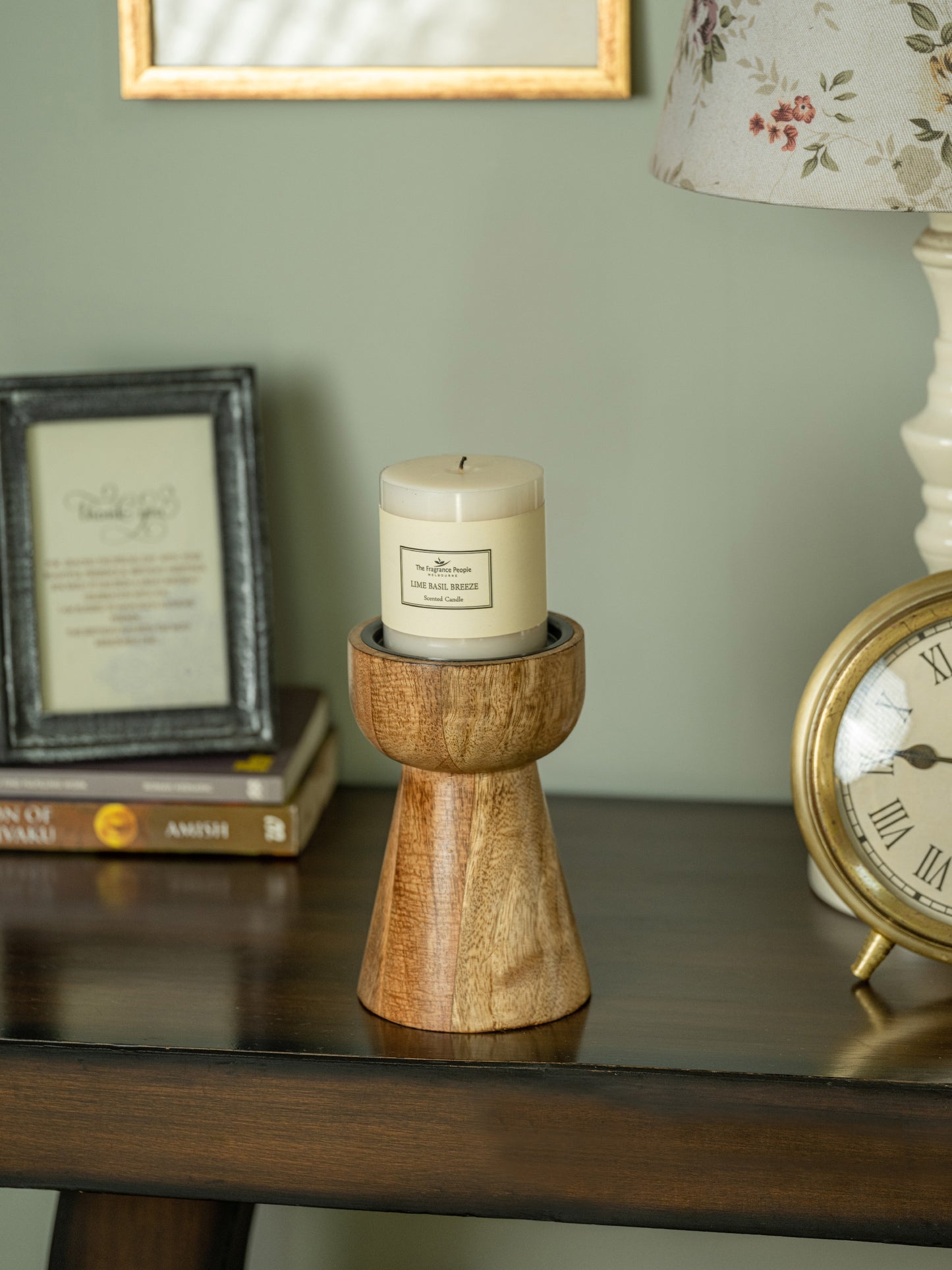 Deevan - Tapered wooden candle holder