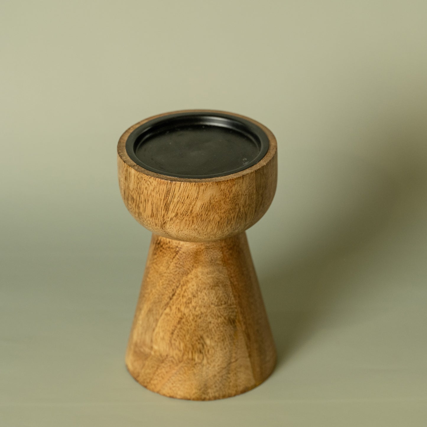 Deevan - Tapered wooden candle holder