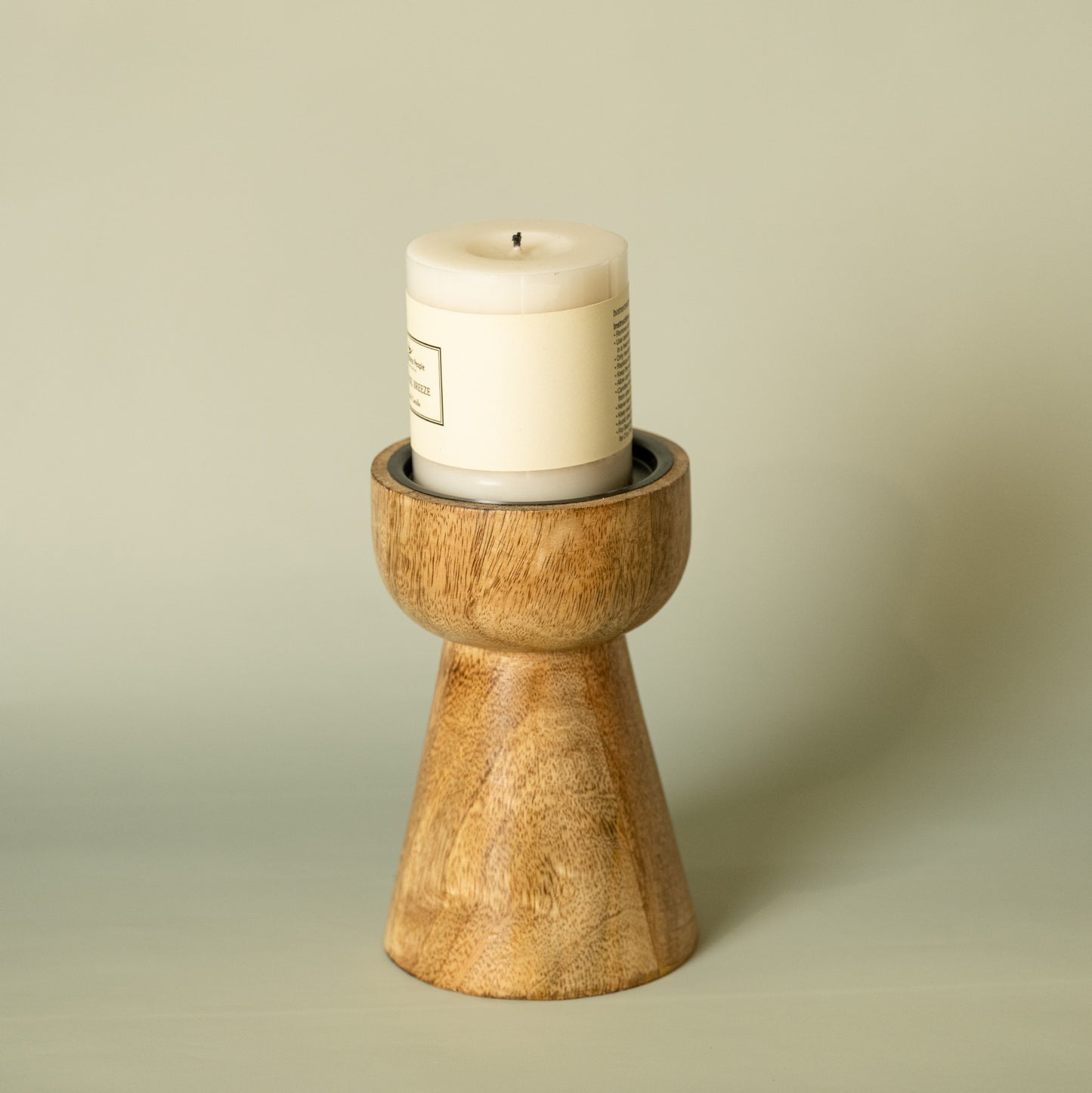 Deevan - Tapered wooden candle holder